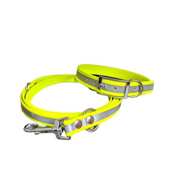 Reflektierende Hundeleine • BioThane® neongelb • 250 cm