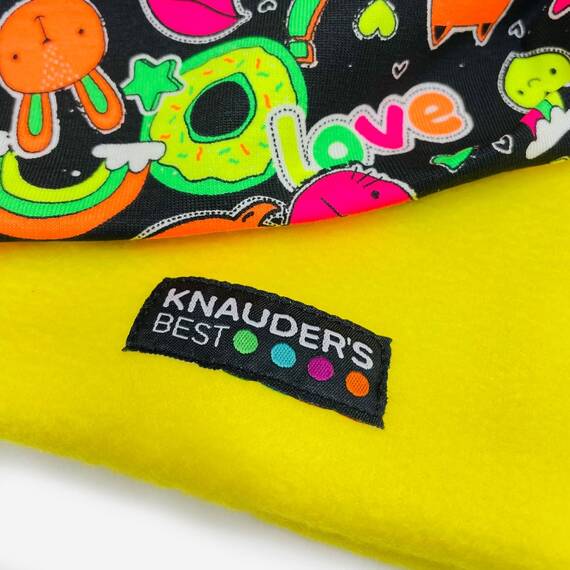 Wende-Loop für Hunde • Polarfleece • Graffiti schwarz