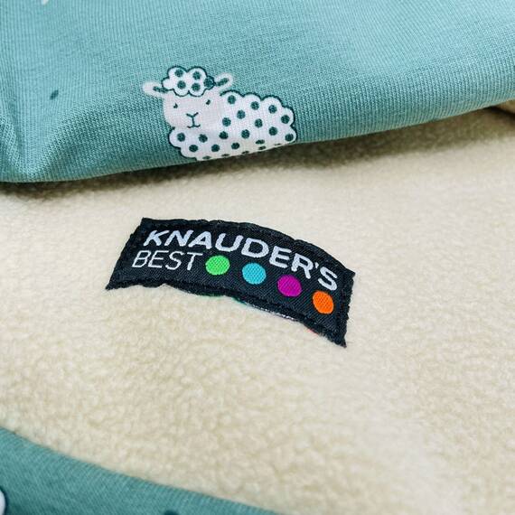 Wende-Loop für Hunde • Polarfleece • Lucky Sheep salbei