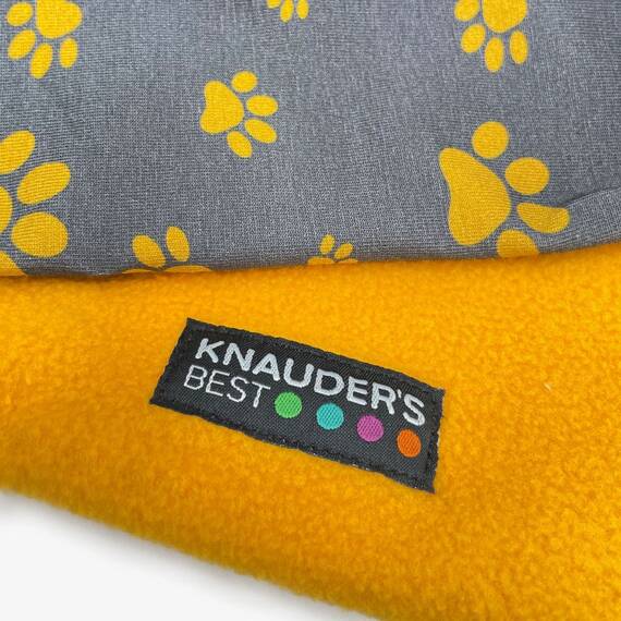 Wende-Loop für Hunde • Polarfleece • Pfoten safran