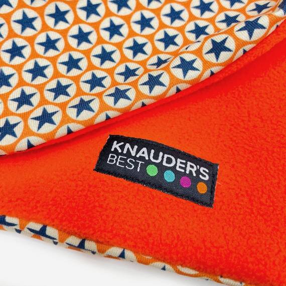 Wende-Loop für Hunde • Polarfleece • Retro Stars beige