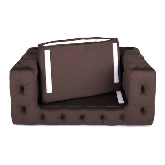Luxus Hundesofa für kleine Hunde • GLAMOUR brown