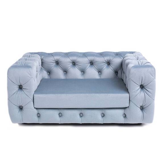 Luxus Hundesofa für kleine Hunde • GLAMOUR blue