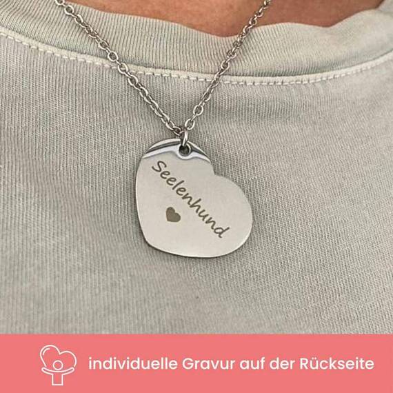 Halskette 'Herz' Rhodesian Ridgeback, roségold • personalisierbar