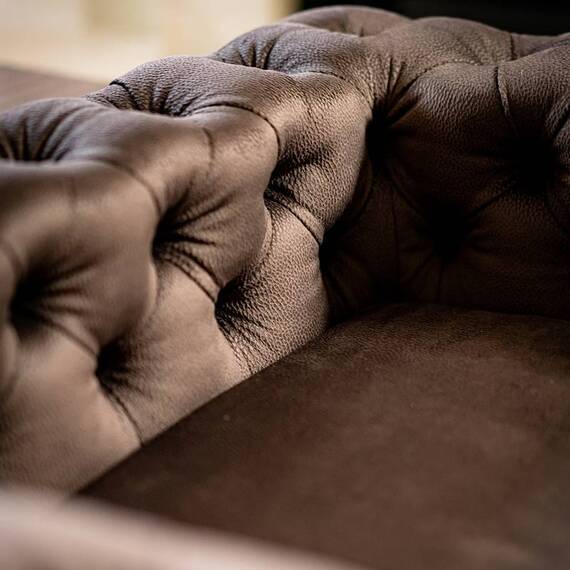 Luxus Hundesofa für kleine Hunde • GLAMOUR brown