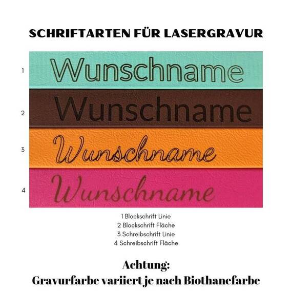 BioThane® Halsband mit Name • konfigurierbar • 38 mm
