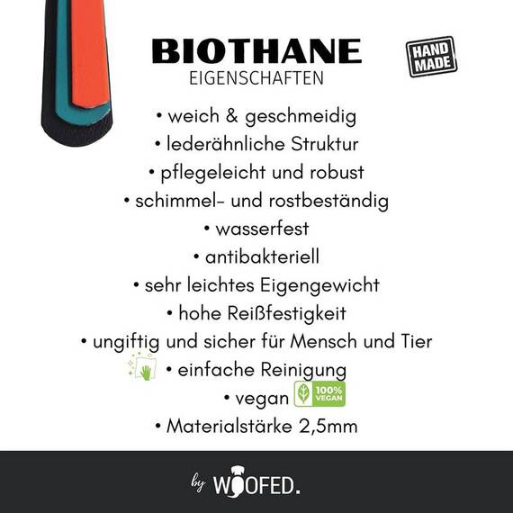 BioThane® Halsband mit Name • konfigurierbar • 38 mm
