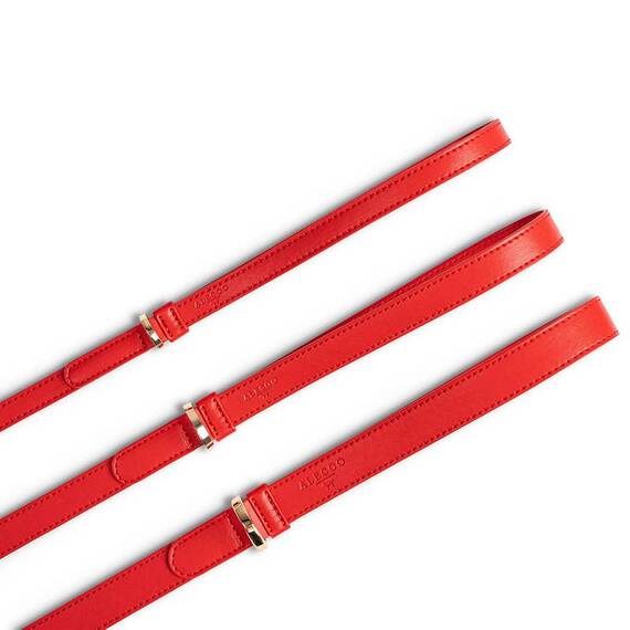Vegane Hundeleine aus Apfelleder, rot • Cityleine CLASSY SUNSET GOLD