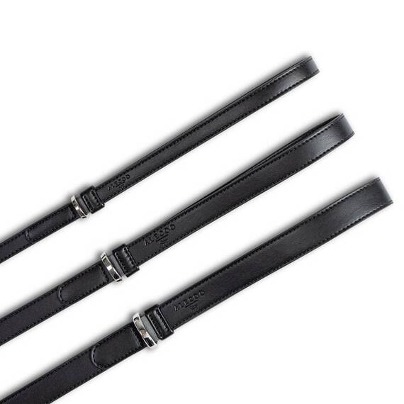Vegane Hundeleine aus Apfelleder, schwarz • Cityleine CLASSY COAL SILVER