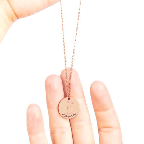 Halskette Rhodesian Ridgeback, roségold • personalisierbar