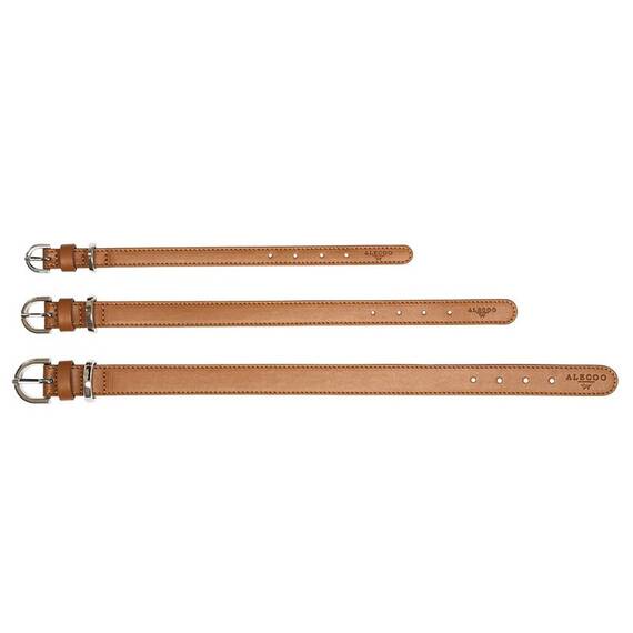 Veganes Hundehalsband aus Apfelleder braun • CLASSY COGNAC SILVER