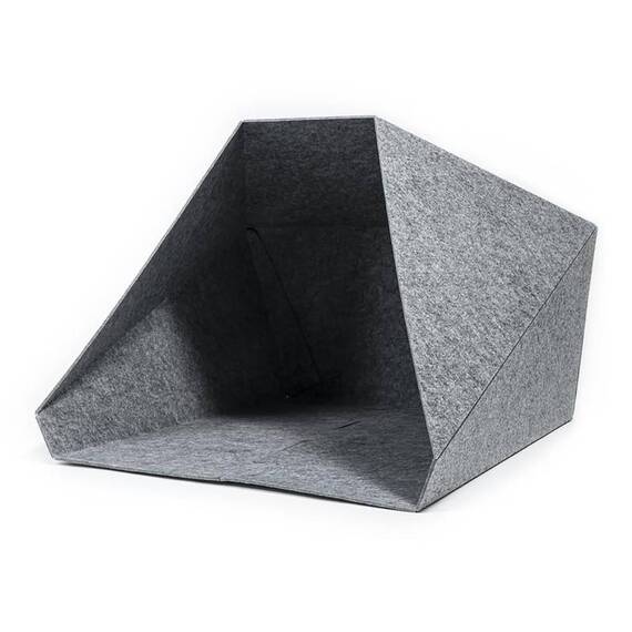 Hundehöhle Filz hellgrau • PETpocket • Einlegekissen nach Wahl