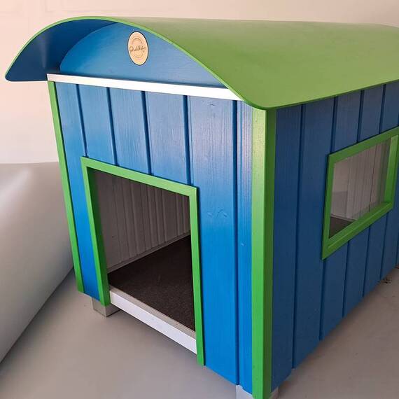 Große Hundehütte, konfigurierbar • Modell 'Bauwagen'