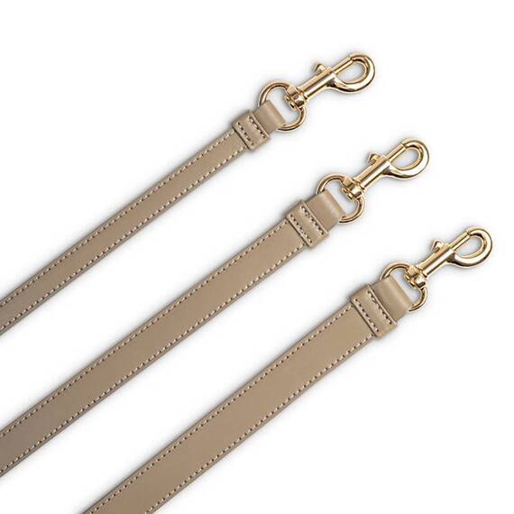 Vegane Hundeleine aus Apfelleder, beige • Cityleine CLASSY SAND GOLD