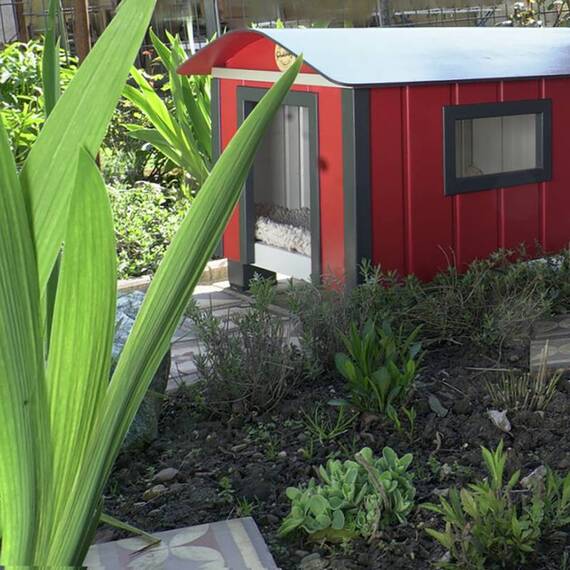 Kleine Hundehütte, konfigurierbar • Modell 'Bauwagen'