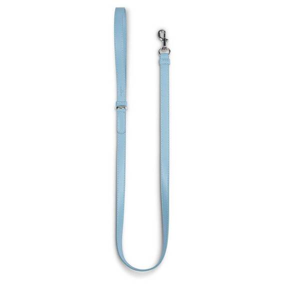 Vegane Hundeleine aus Apfelleder, blau • Cityleine CLASSY ICE SILVER