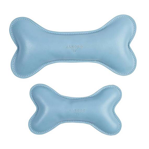 Veganes Hundespielzeug • Knochen aus Apfelleder • hellblau