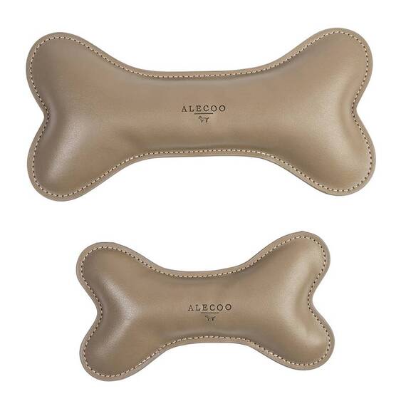 Veganes Hundespielzeug • Knochen aus Apfelleder • sand