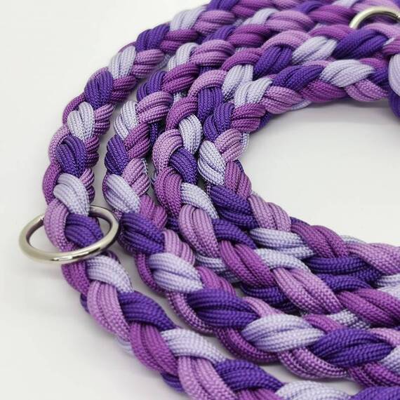 Paracord-Hundeleine, lila