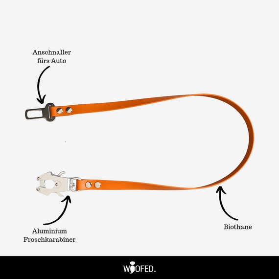 Hunde-Autogurt mit Sicherheitskarabiner