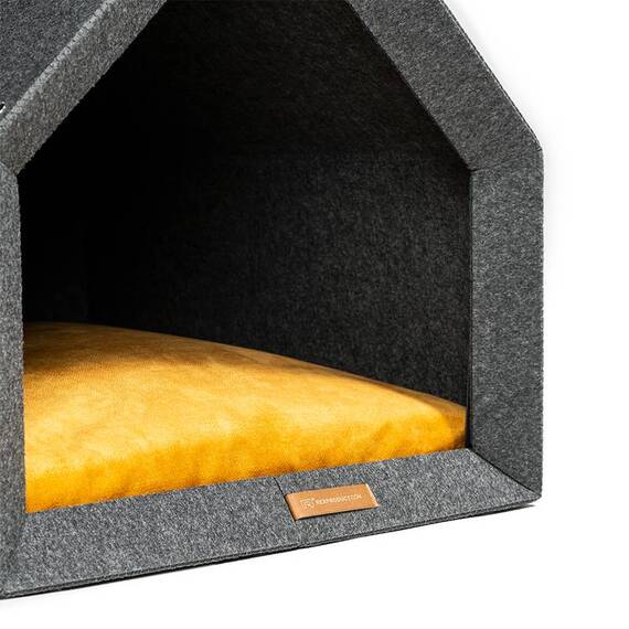 Hundehöhle Filz dunkelgrau • PETHome • mit Einlegekissen nach Wahl