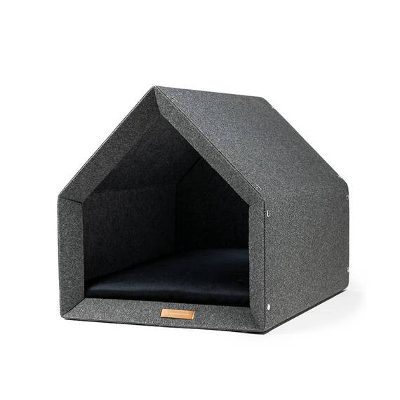 Hundehöhle Filz dunkelgrau • PETHome • mit Einlegekissen nach Wahl