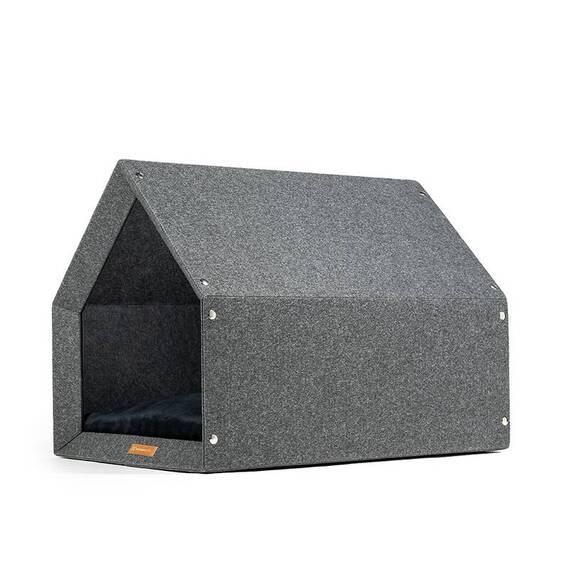 Hundehöhle Filz dunkelgrau • PETHome • mit Einlegekissen nach Wahl
