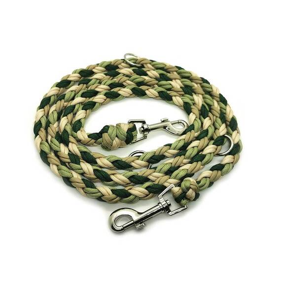 Paracord-Hundeleine, grün