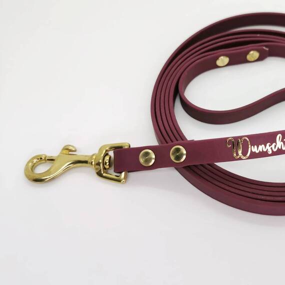 BioThane® Hundeleine mit Name • 13mm • konfigurierbar