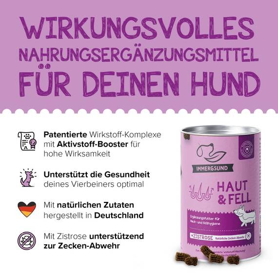 Funktions-Leckerli für Hunde • IMMERGSUND Haut & Fell