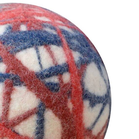 Großer Ball aus Wollfilz für Hunde • weiss