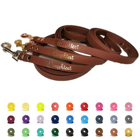 BioThane® Hundeleine mit Name • 16mm • konfigurierbar