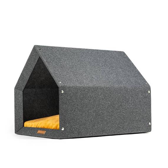 Hundehöhle Filz dunkelgrau • PETHome • mit Einlegekissen nach Wahl