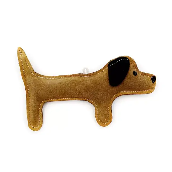 Hundespielzeug Dackel aus Leder