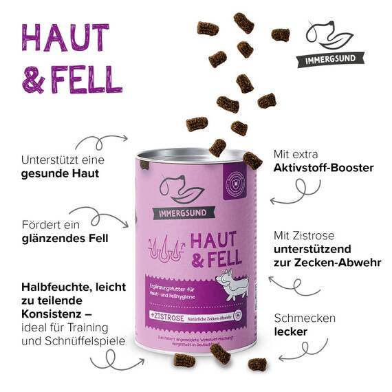 Funktions-Leckerli für Hunde • IMMERGSUND Haut & Fell