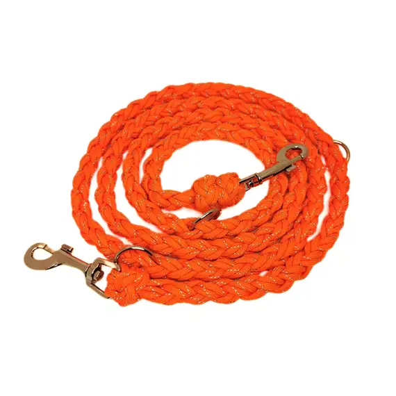 Reflektierende Hundeleine neon-orange • Paracord