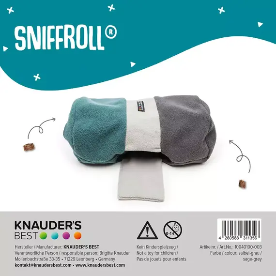 Mini Schnüffelspielzeug für den Hund SNIFFROLL salbei | grau • Knauder's Best