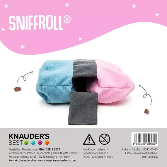 Mini Schnüffelspielzeug für den Hund SNIFFROLL pink | hellblau • Knauder's Best