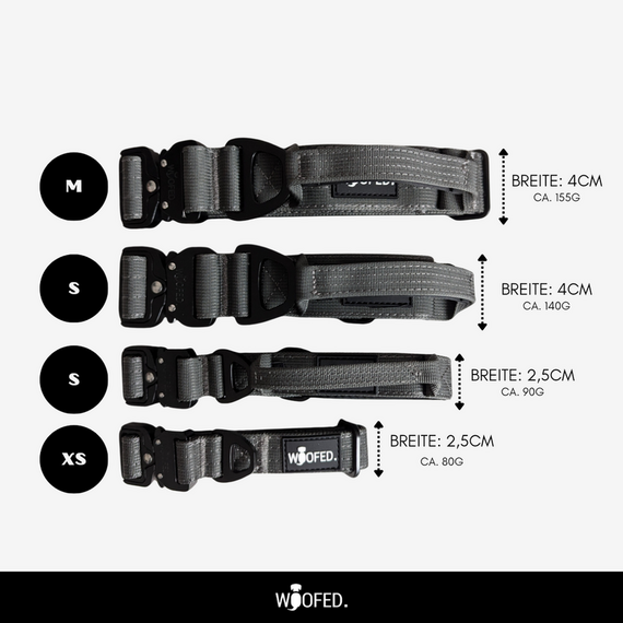 Tactical Halsband • gepolstert + verstellbar • anthrazit