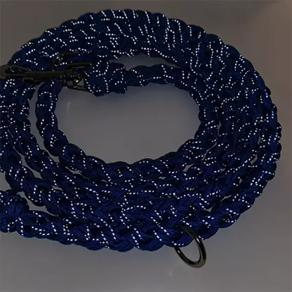 Reflektierende Hundeleine blau • Paracord