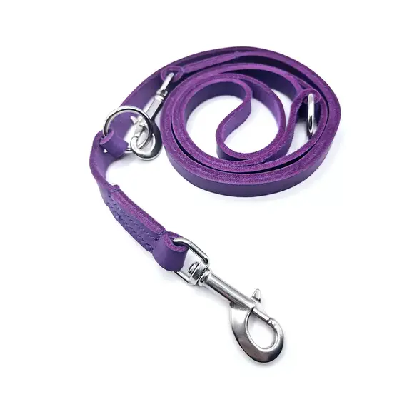 Zweifach verstellbare Hundeleine aus Fettleder, konfigurierbar