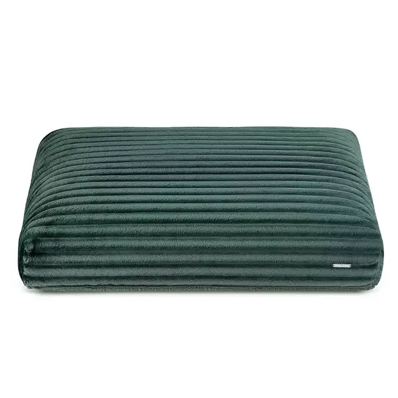 Luxus-Hundekissen aus Webpelz • flaschengrün