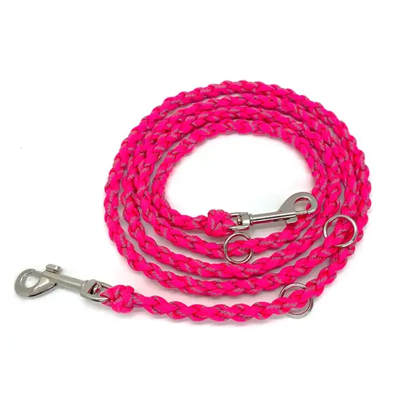 Reflektierende Hundeleine, leicht • neon-pink • Paracord