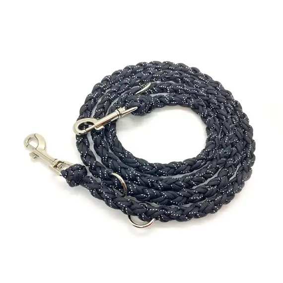 Reflektierende Hundeleine schwarz • Paracord