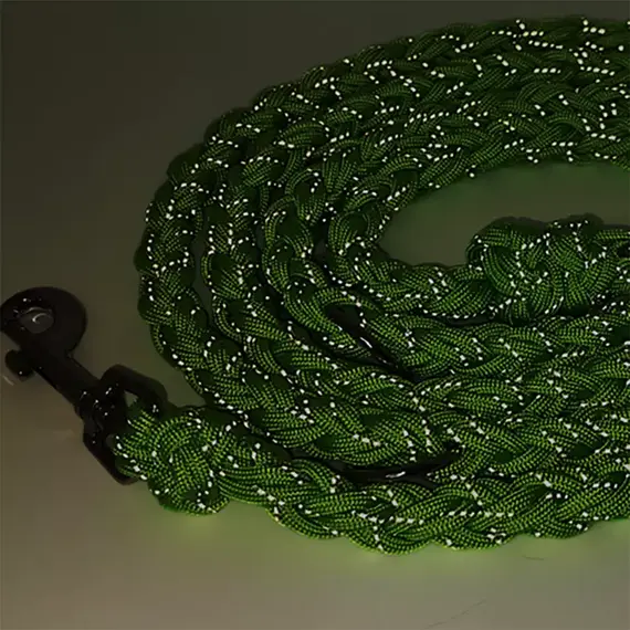 Reflektierende Hundeleine, leicht • neon-grün • Paracord
