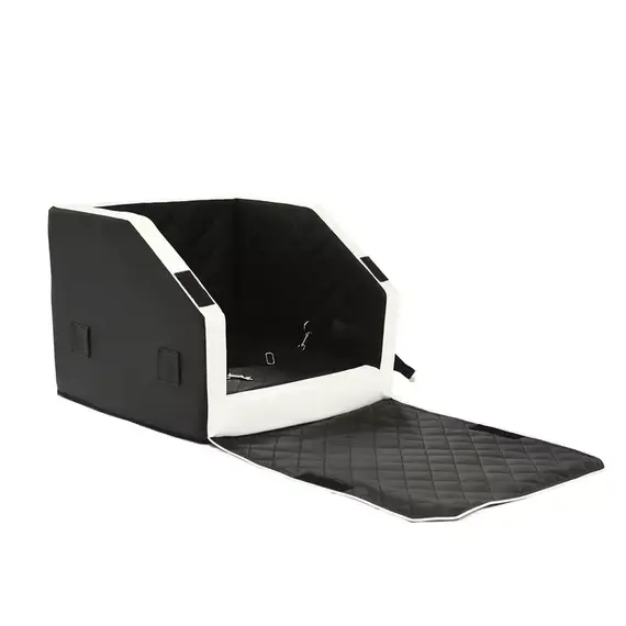 Auto-Hundebett Beifahrersitz • schwarz | weiss