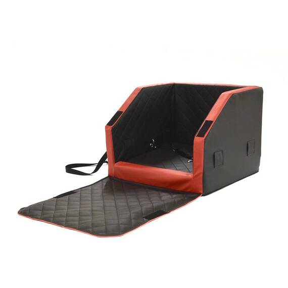 Auto-Hundebett Rücksitz • schwarz | rot