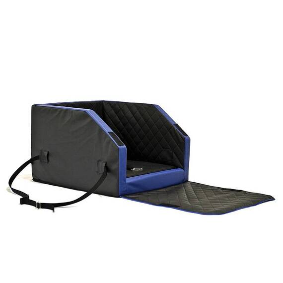 Auto-Hundebett Beifahrersitz • schwarz | blau