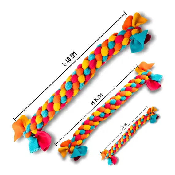 Zerrspielzeug für Hunde • KNÖTLI • gelb-grau