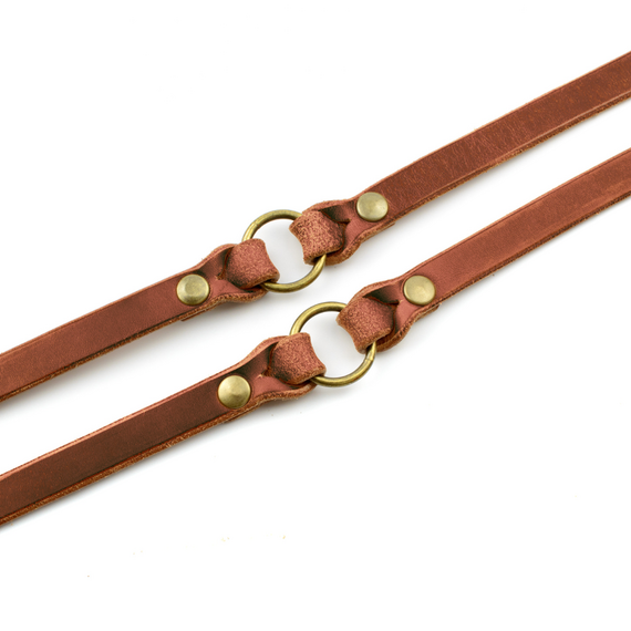 Verstellbare Hundeleine • Leder braun